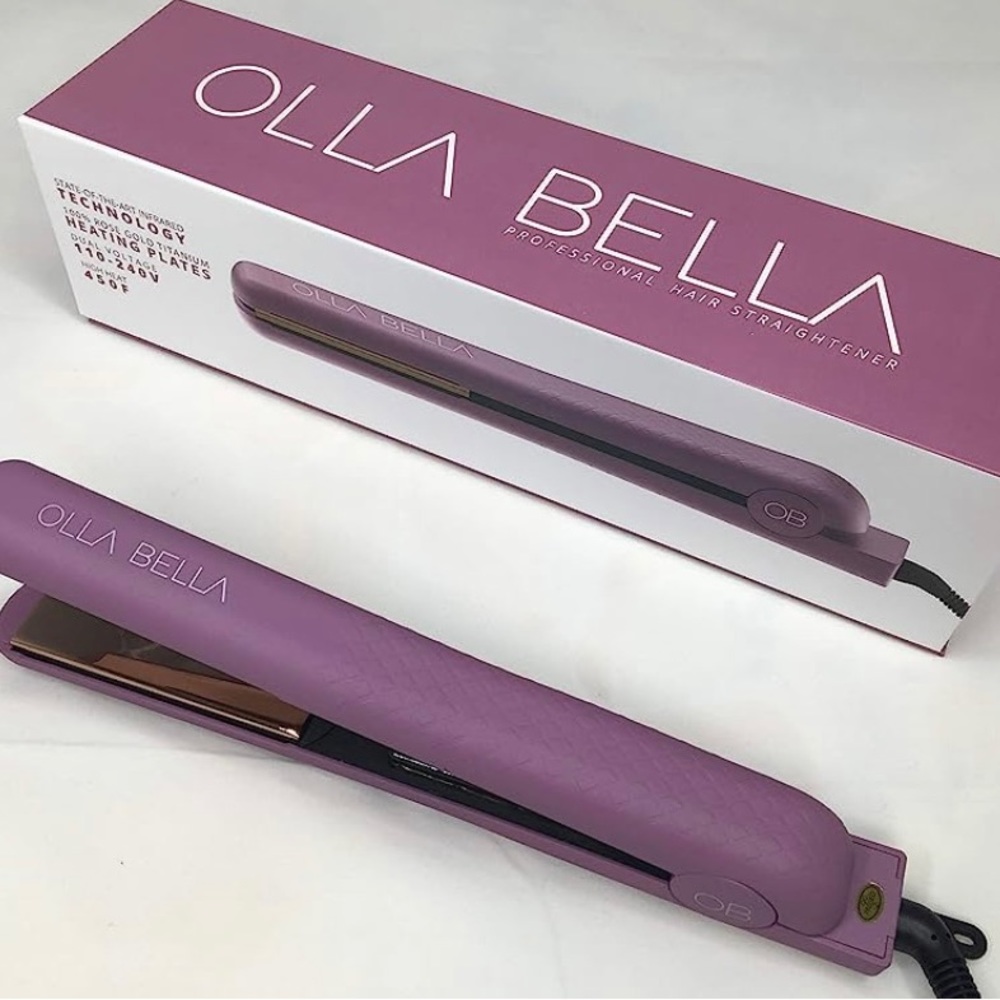 Professional Hair Straightener with Rose Gold Titanium Plates